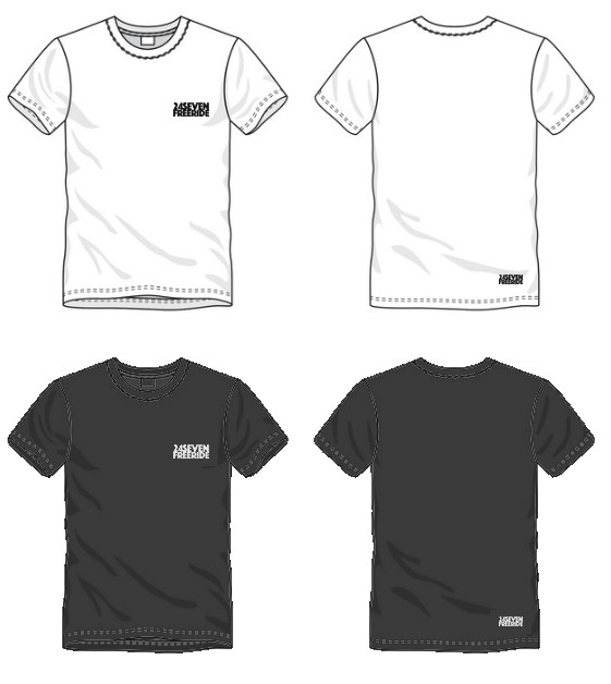 T-shirt jatzpark, branca e preta